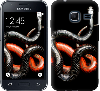 

Чохол Червоно-чорна змія на чорному тлі на Samsung Galaxy J1 Mini J105H 482009