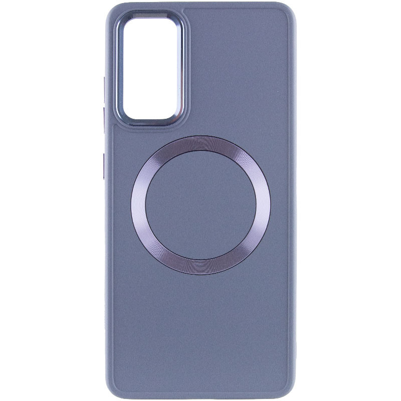 Фото TPU чехол Bonbon Metal Style with Magnetic safe для Samsung Galaxy A34 5G (Серый / Lavender) на vchehle.ua