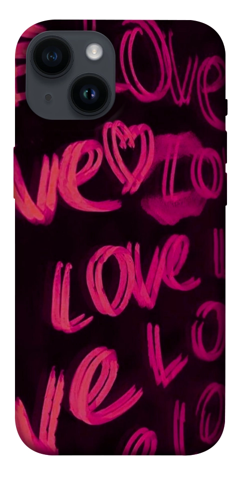 Чохол Neon love для iPhone 14