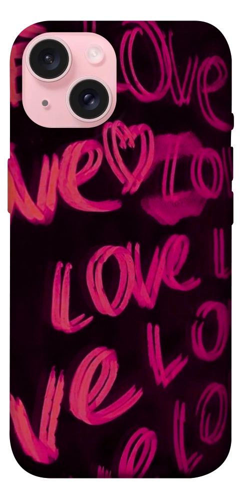 Чохол Neon love для iPhone 15