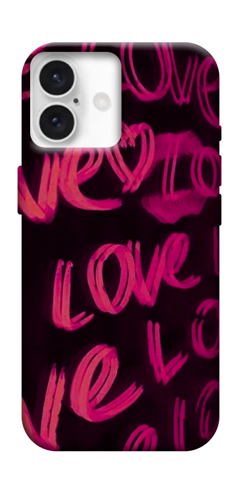 Чохол Neon love для iPhone 16