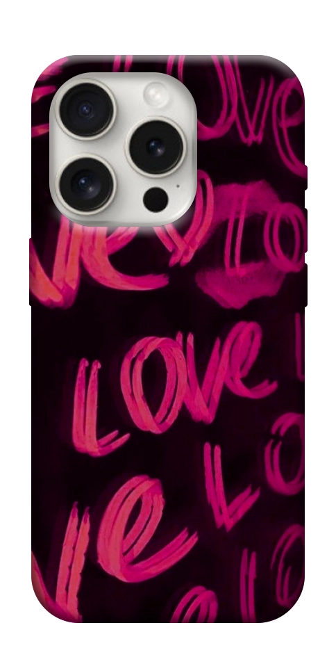 Чохол Neon love для iPhone 16 Pro