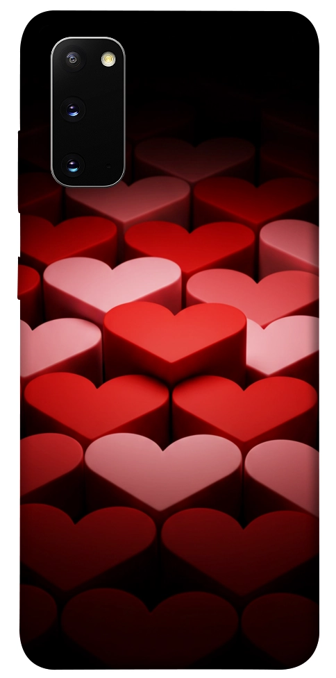 Чехол Hearts pattern для Galaxy S20 (2020)