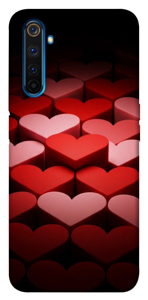 Чохол Hearts pattern для Realme 6 Pro