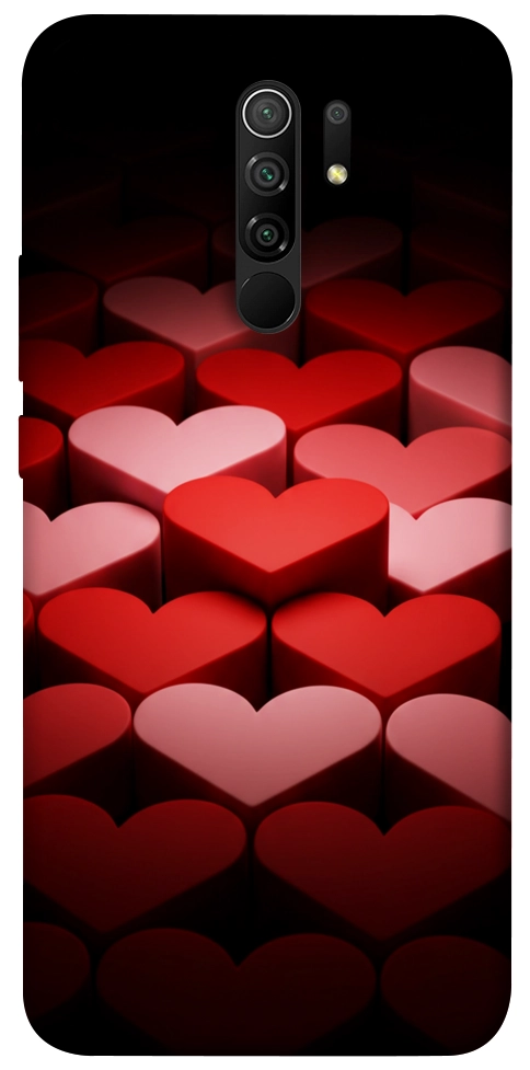 Чехол Hearts pattern для Xiaomi Redmi 9