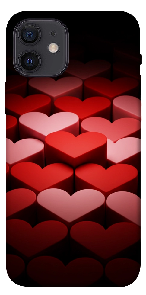 Чехол Hearts pattern для iPhone 12