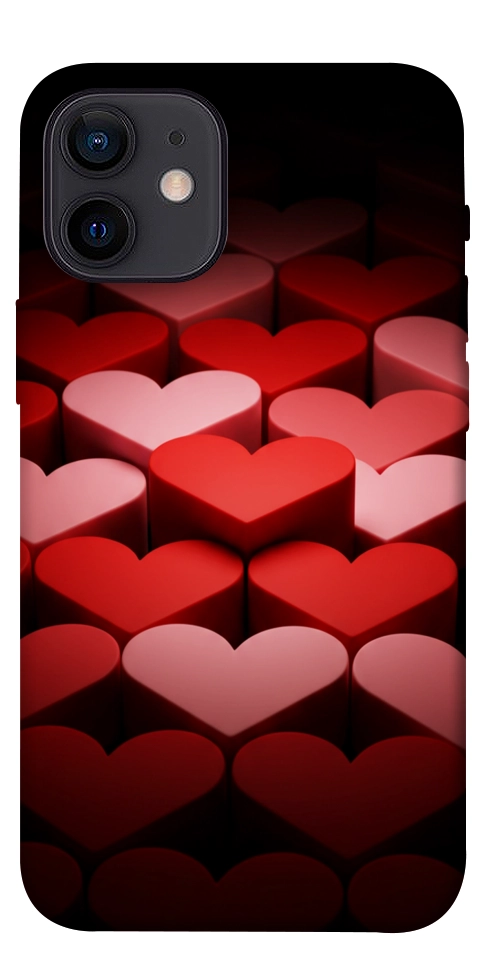 Чехол Hearts pattern для iPhone 12 mini