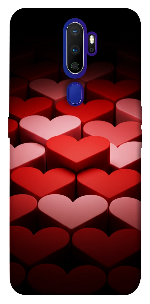 Чехол Hearts pattern для Oppo A9 (2020)