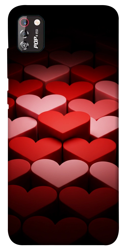 Чохол Hearts pattern для TECNO POP 4 Pro