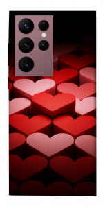 Чехол Hearts pattern для Galaxy S22 Ultra