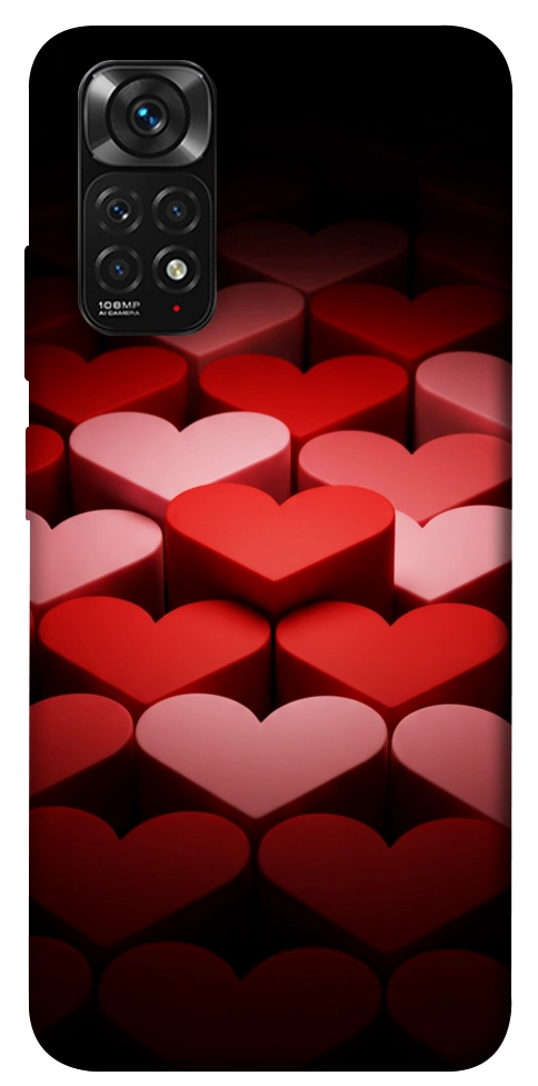 Чехол Hearts pattern для Xiaomi Redmi Note 11 (Global)