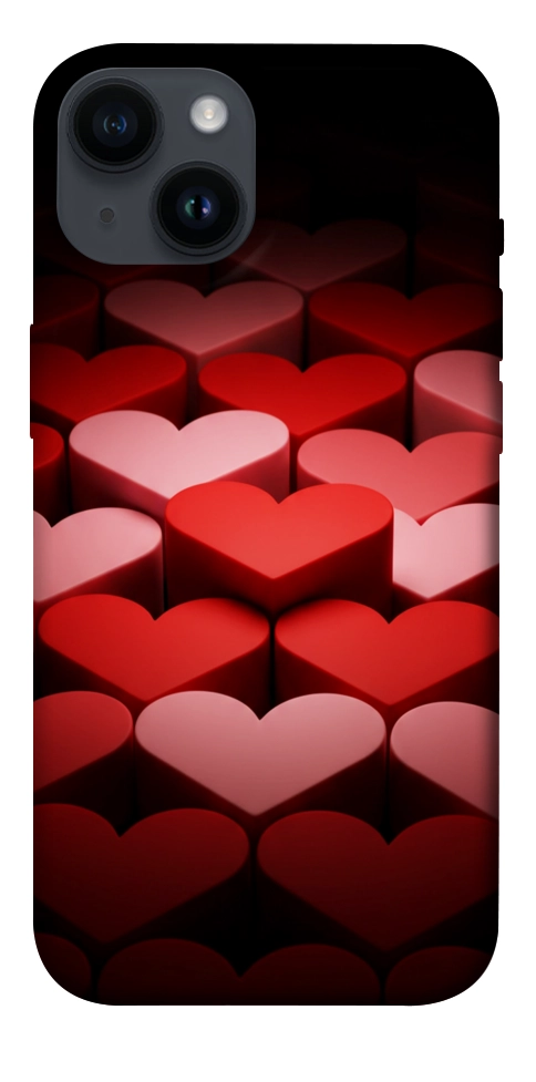 Чохол Hearts pattern для iPhone 14