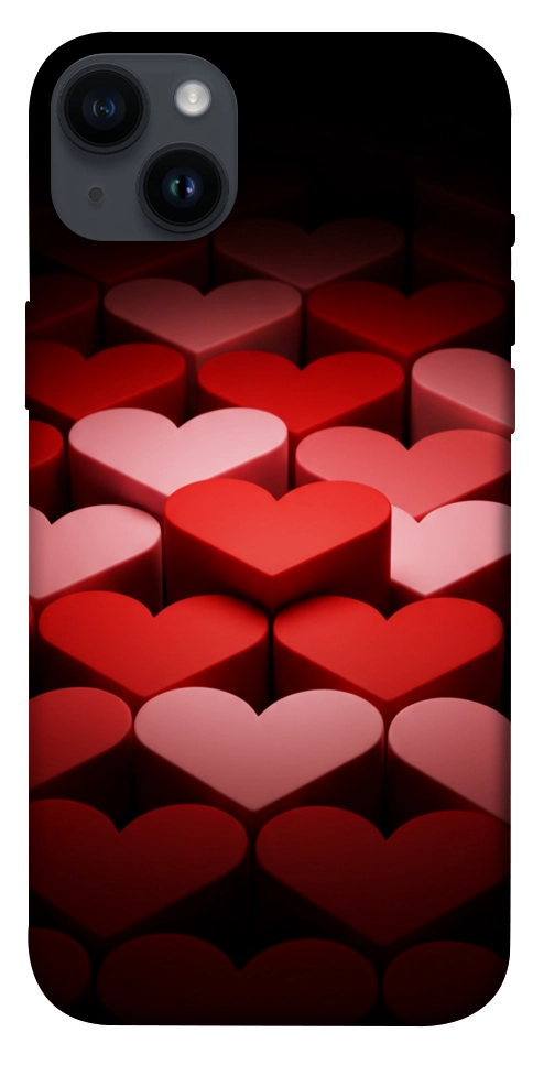 Чехол Hearts pattern для iPhone 14 Plus