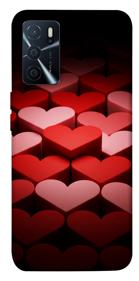 Чохол Hearts pattern для Oppo A16