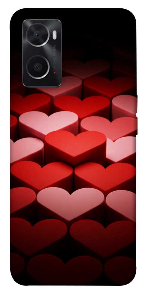 Чехол Hearts pattern для Oppo A76 4G