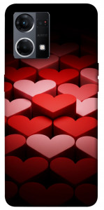 Чохол Hearts pattern для Oppo Reno 7 4G