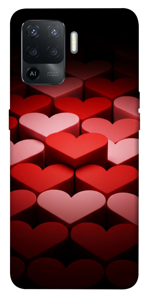 Чохол Hearts pattern для Oppo Reno 5 Lite