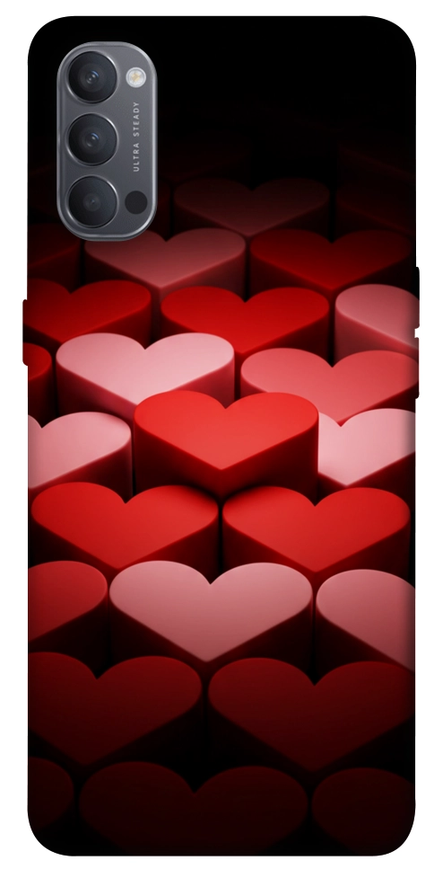 Чохол Hearts pattern для Oppo Reno 4