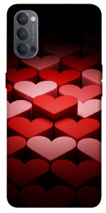 Чехол Hearts pattern для Oppo Reno 4