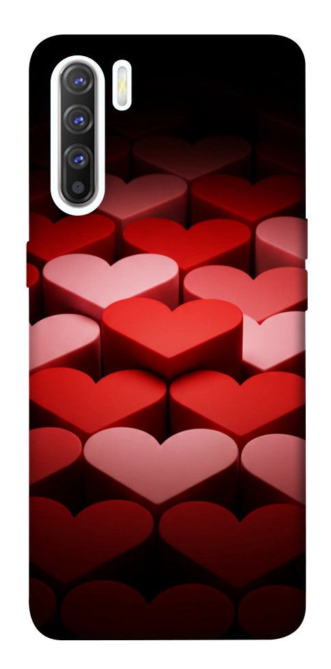 Чехол Hearts pattern для Oppo Reno 3