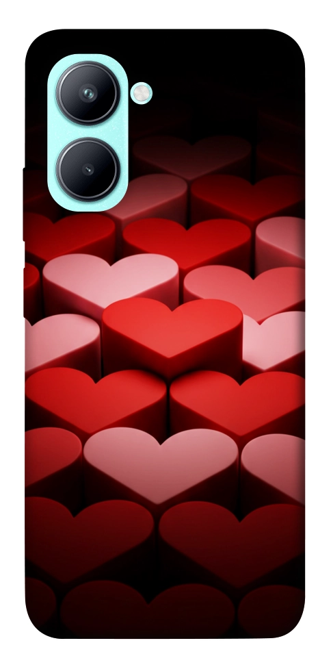 Чехол Hearts pattern для Realme C33