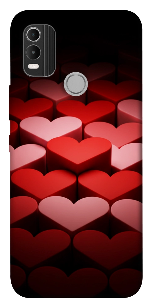 Чохол Hearts pattern для Nokia C21 Plus