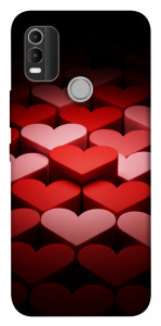 Чехол Hearts pattern для Nokia C21 Plus