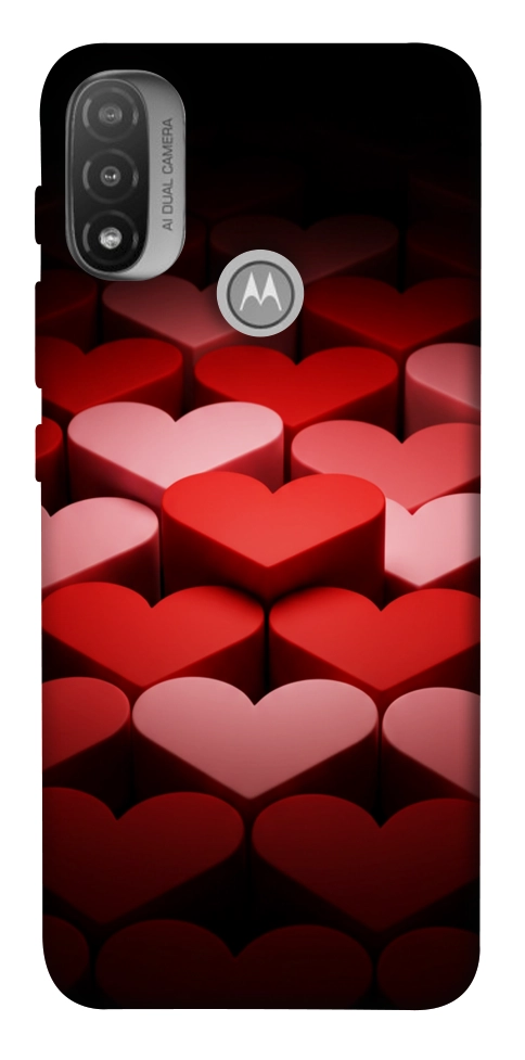 Чохол Hearts pattern для Мotorola Moto E20