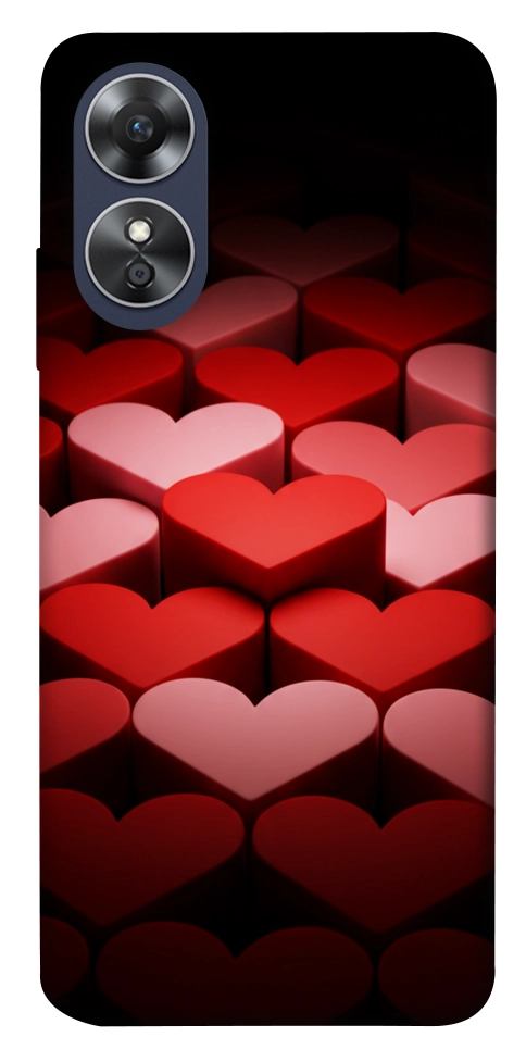 Чехол Hearts pattern для Oppo A17