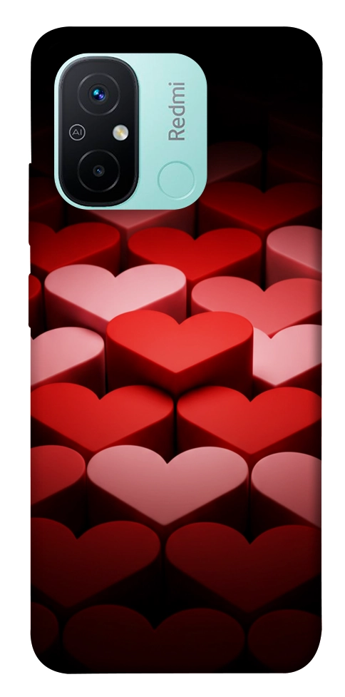 Чехол Hearts pattern для Xiaomi Redmi 12C