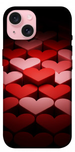 Чехол Hearts pattern для iPhone 15