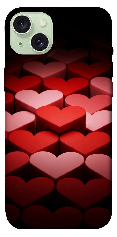 Чохол Hearts pattern для iPhone 15 Plus