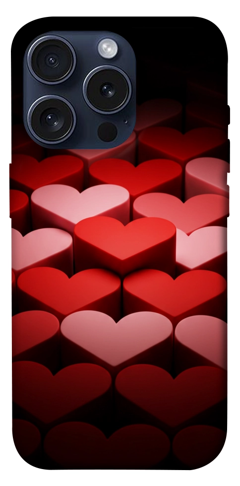 Чехол Hearts pattern для iPhone 15 Pro