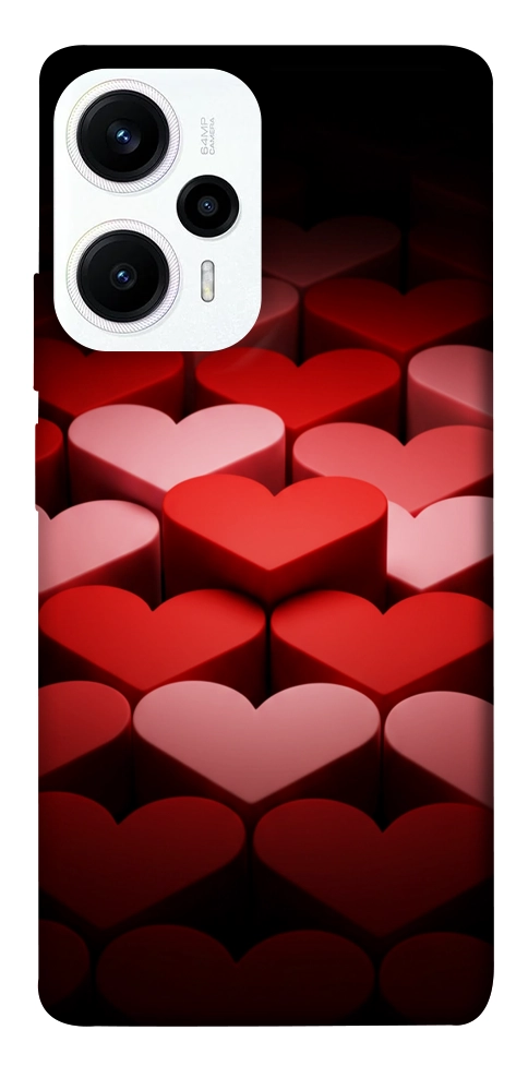 Чохол Hearts pattern для Xiaomi Poco F5