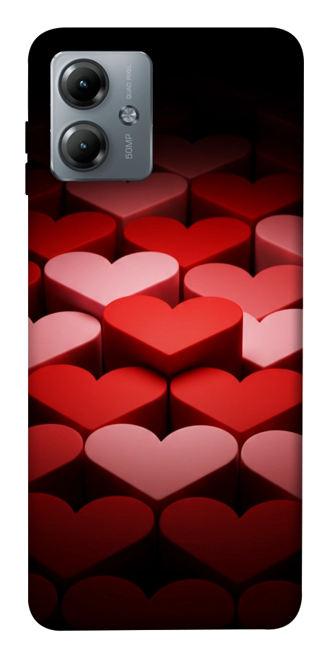 Чехол Hearts pattern для Motorola Moto G14