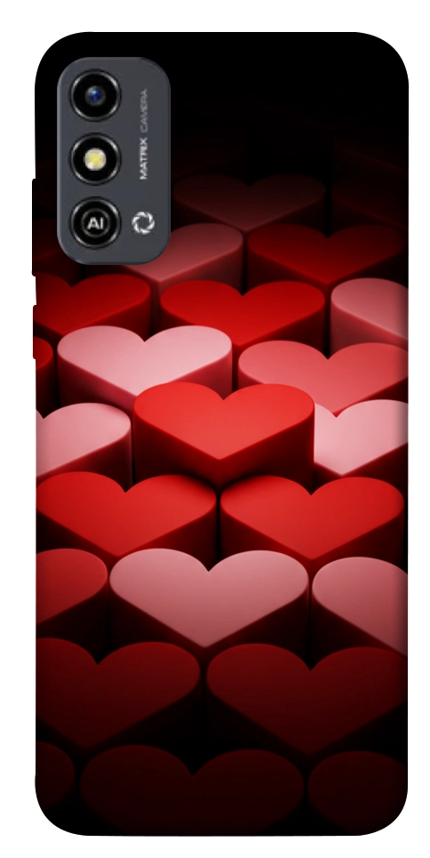 Чехол Hearts pattern для ZTE Blade A53