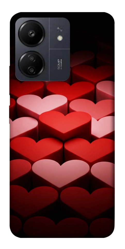 Чехол Hearts pattern для Xiaomi Redmi 13C