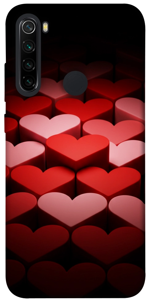 Чехол Hearts pattern для Xiaomi Redmi Note 8 2021