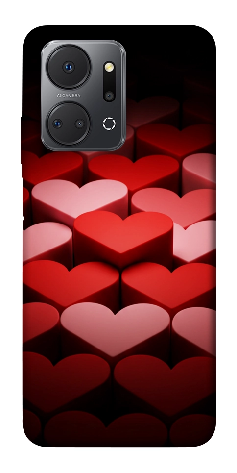 Чехол Hearts pattern для Huawei Honor X7a