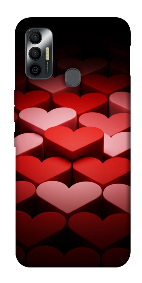 Чехол Hearts pattern для TECNO Spark 7