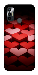 Чохол Hearts pattern для TECNO Spark 7