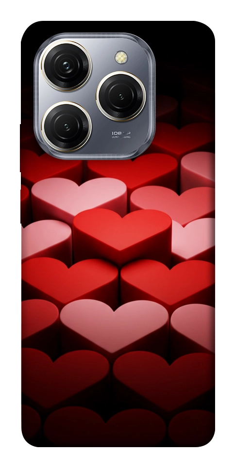 Чехол Hearts pattern для TECNO Spark 20 Pro