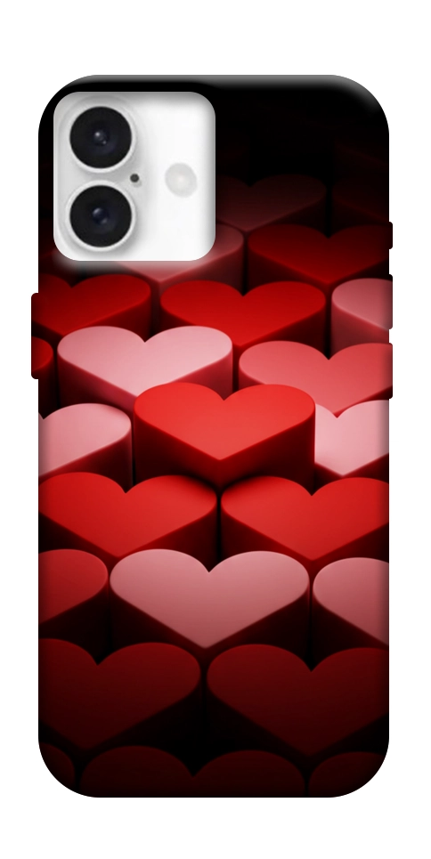 Чехол Hearts pattern для iPhone 16