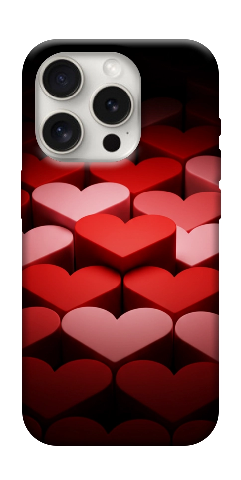 Чохол Hearts pattern для iPhone 16 Pro