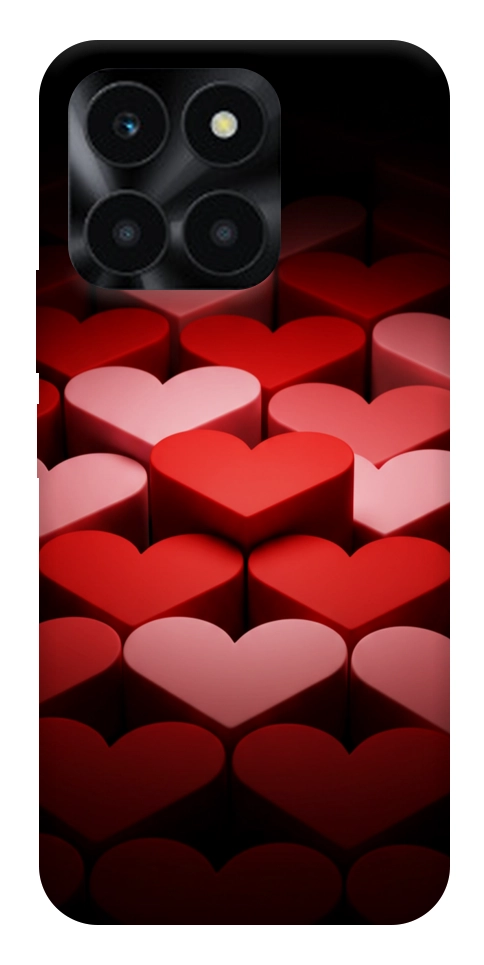 Чехол Hearts pattern для Huawei Honor X6a