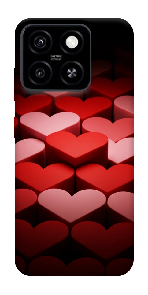 Чехол Hearts pattern для ZTE Blade A55 4G