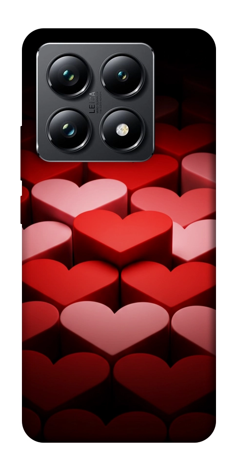 Чехол Hearts pattern для Xiaomi 14T Pro