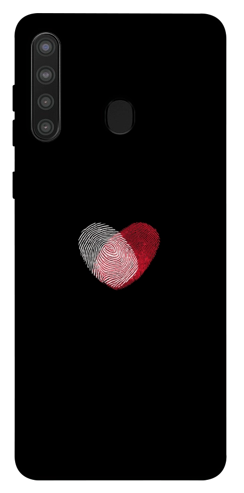 Чехол Fingerprint heart для Galaxy A21