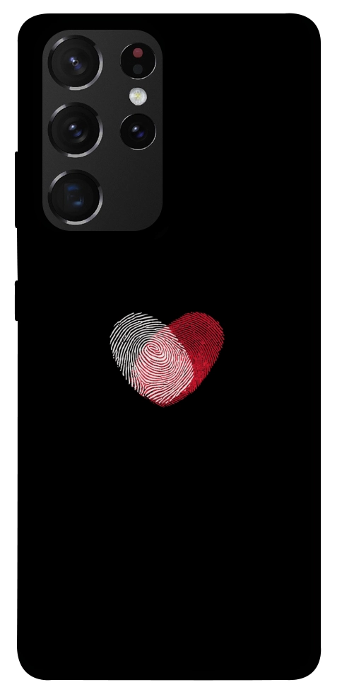 Чохол Fingerprint heart для Galaxy S21 Ultra