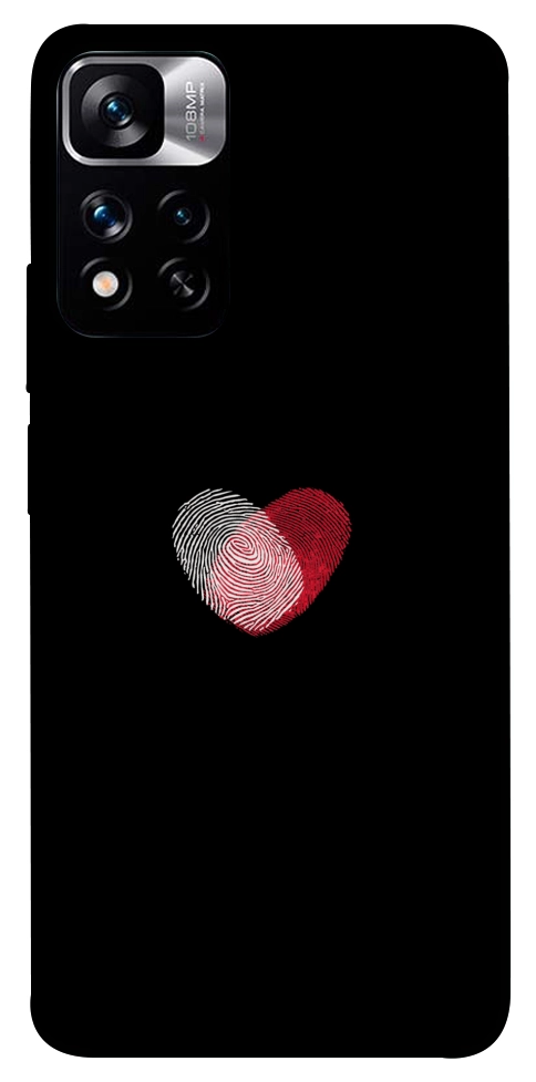 Чехол Fingerprint heart для Xiaomi Redmi Note 11 5G